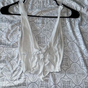 SHEIN Light Gray Ribbed Top